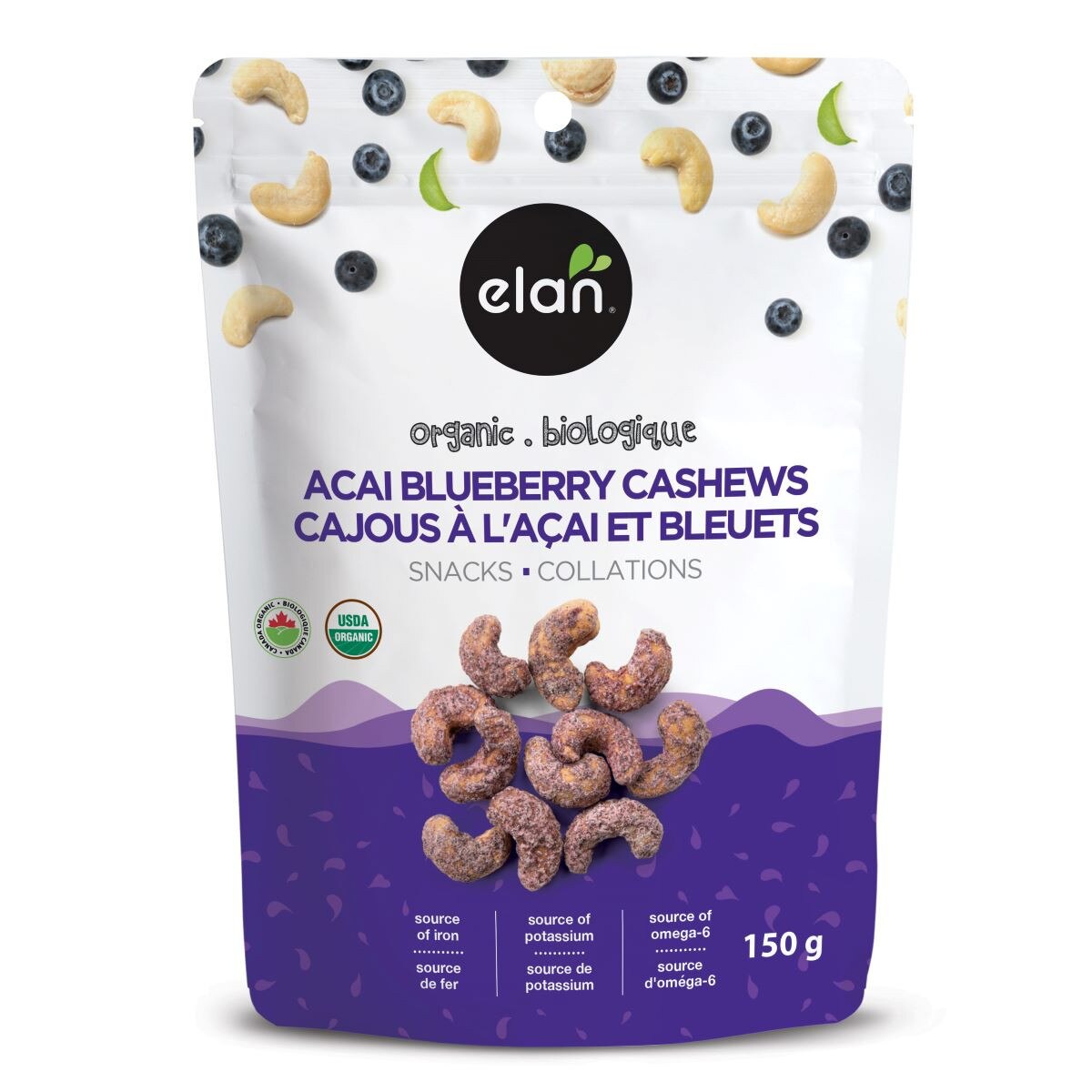 Elan Organic - ACAI BLUEBERRY CASHEWS - 150 g | Raw Elements Wholesale